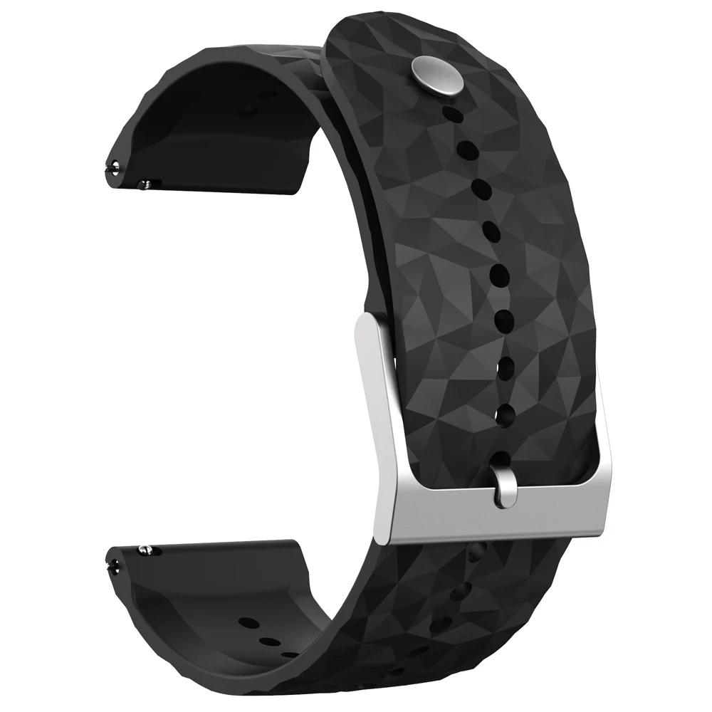 24mm Silikon Uhrenarmband für Suunto 9/7/D5/9 BARO Armband für Suunto Spartan Sport Wrist HR Baro Armband Ersatz-Uhrenband Correa