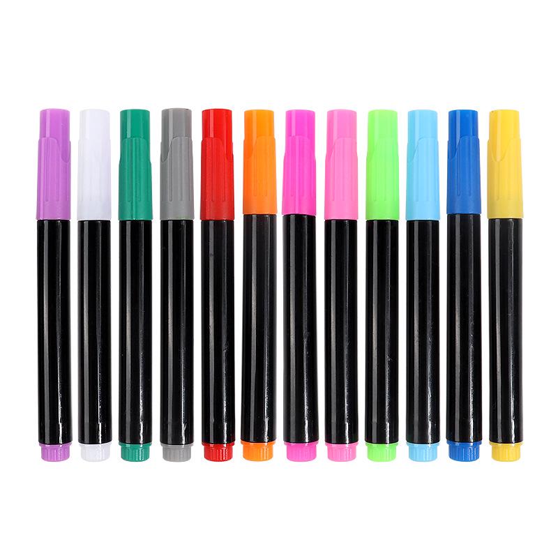 

Erasable 12-Color Liquid Pens for Acrylic Art and Kids Doodling: Reusable Without Marks