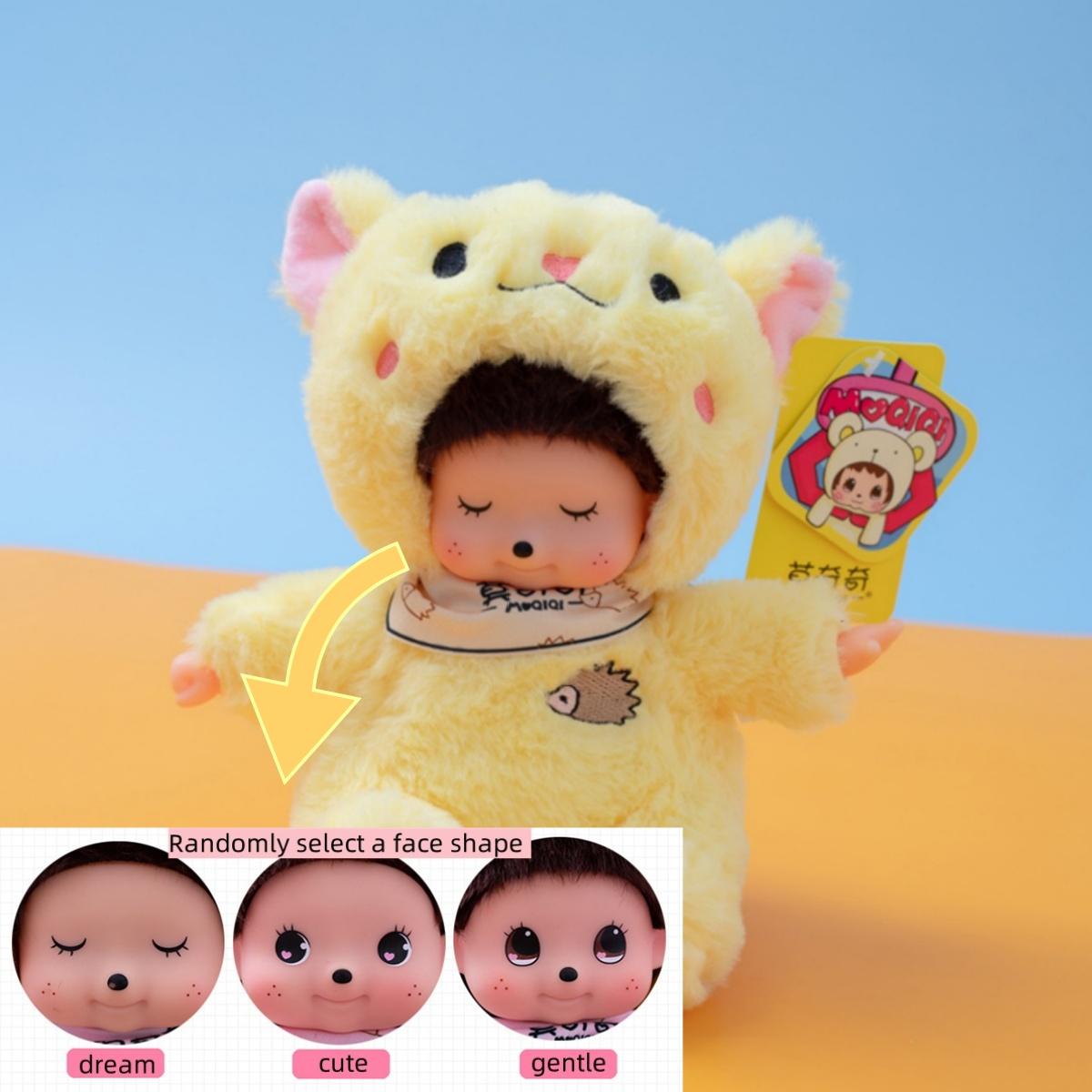 

Non-Toxic 18Cm Mochich Vinyl Face Plush Toys Transform Into Dolphin Aries Bear Crab Can Take Off Hat Cute Companion Toys For Kids Or Lover 18cm