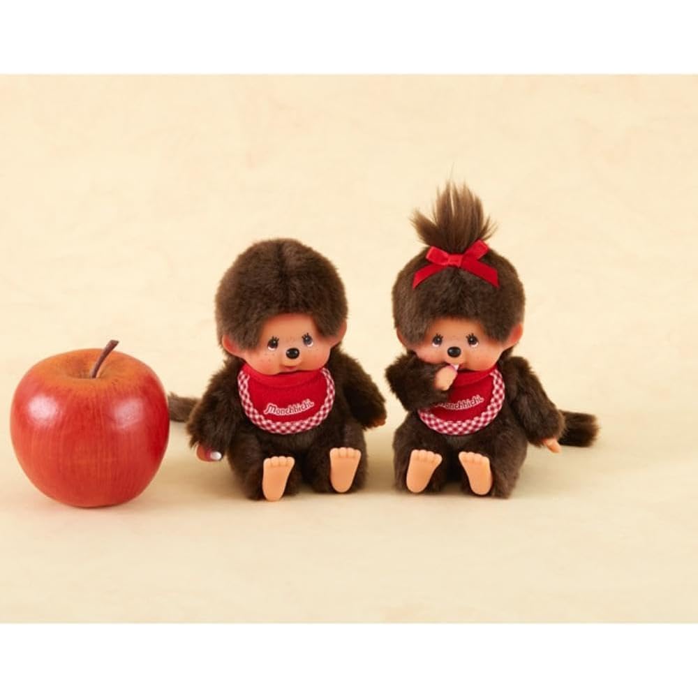 Sekiguchi Monchhichi Premium Standard SS Brown Plush Doll 14cm X 9cm X 7cm