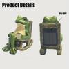 Solar Powered Mini Frog Garden Statue - Perfect for Indoor and Outdoor Decoration, Ideal Gift for Halloween and Christmas
