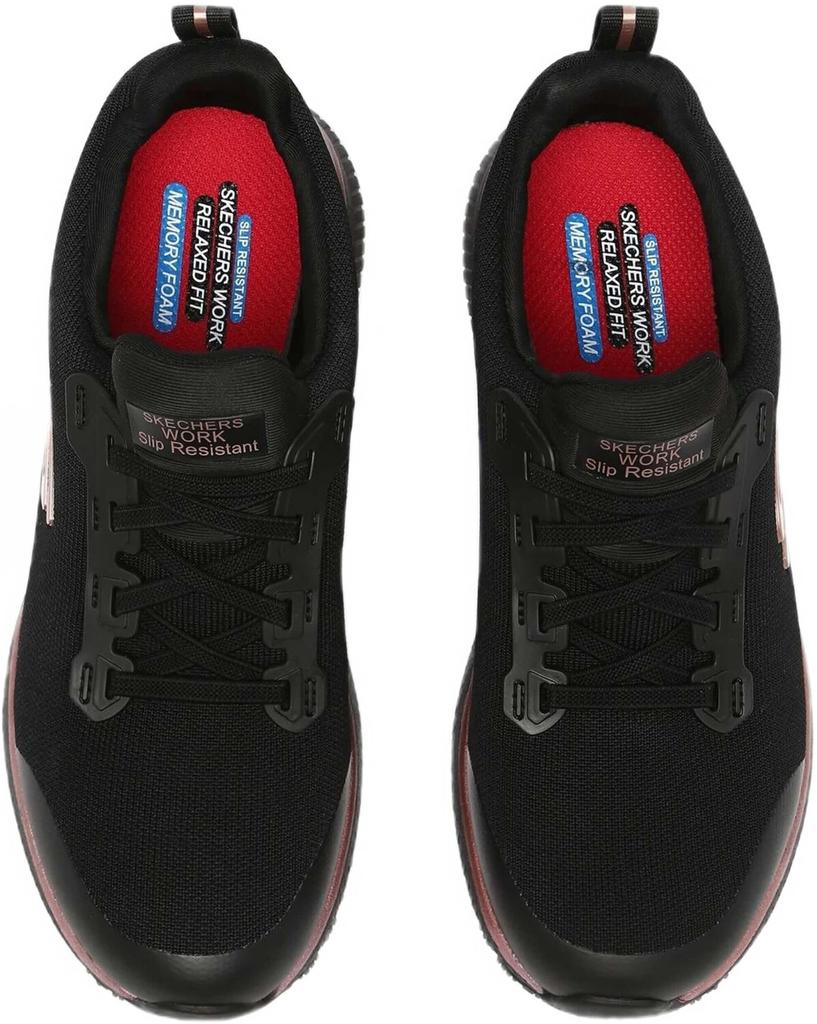 Skechers Work Sneakers: Squad SR Women Black/rose