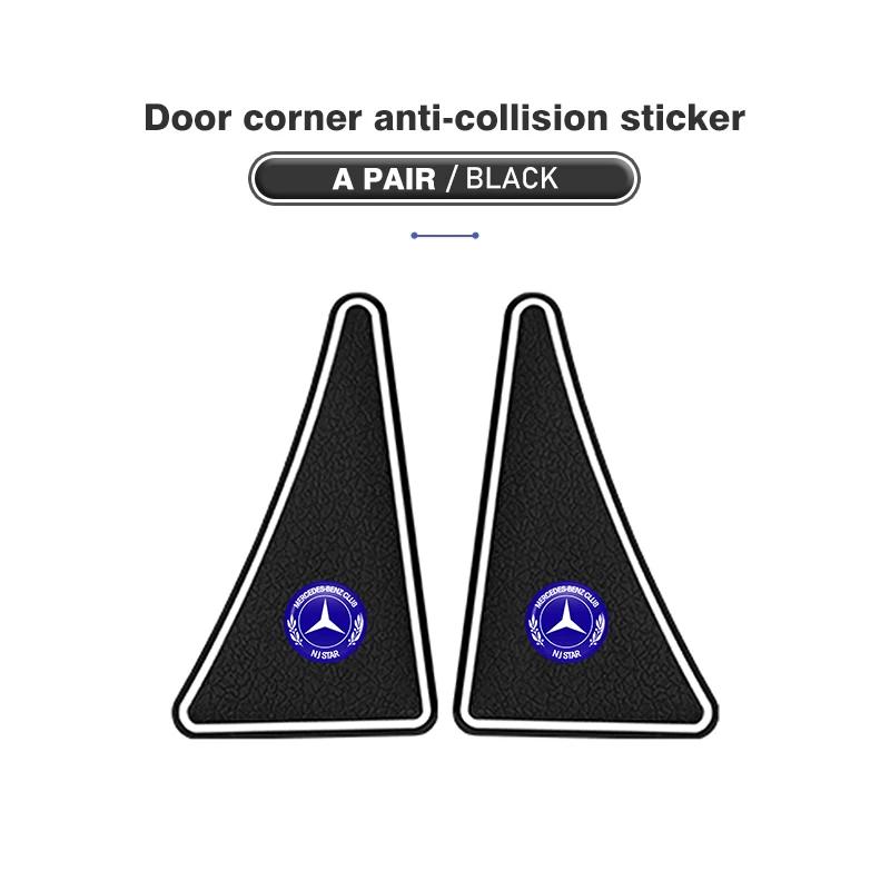 2pcs Car Door Corner Cover Anti Collision Bumper Sticker For Mercedes Benz AMG A C E S G Class W201 W210 W108 W204 W205 W203