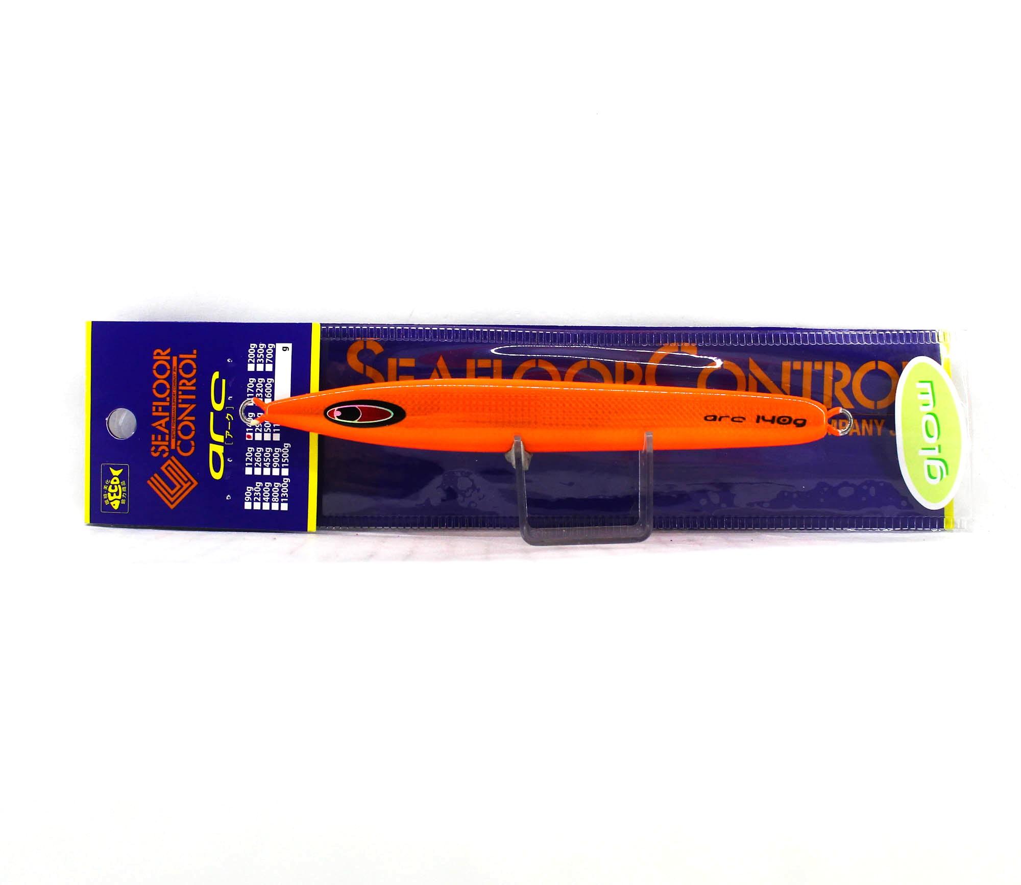 Seafloor Control Metal Jig Arc 140 grams Chart Orange Zebra Glow GR (9634)
