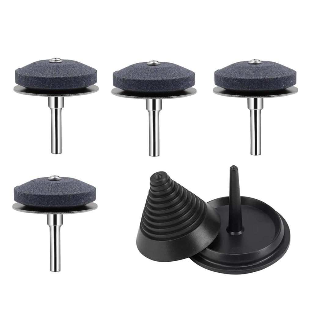 Lawn Mower Blade Sharpener Balancer Universal Sharpening Stone for Electric Drills Garden Tools 5-Piece &