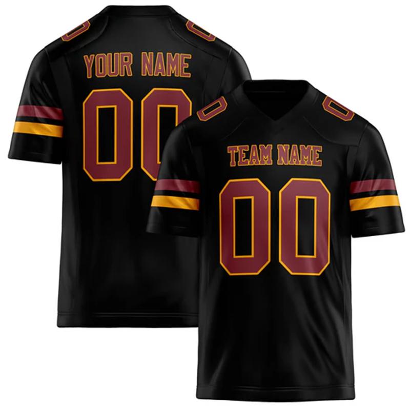 Customized Team Name Number Name Rugby T-shirt Personalized Black Mens Sports T Shirt Loose Quick Dry Team Uniforms