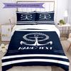 3PC Custom Name Nautical Anchor Bedding Set Duvet Cover Closure Includes 1 Duvet Cover & 2 Pillowcases for Bedroom