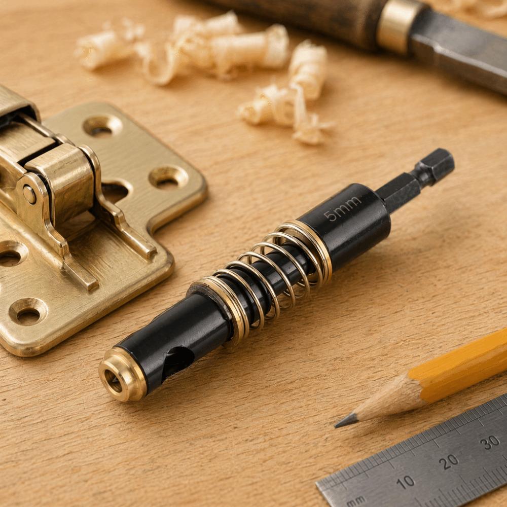 5mm Diameter Hinge Drill Bit Spring-Loaded Guide Woodworking Drill Bit For Door Hinge Installation