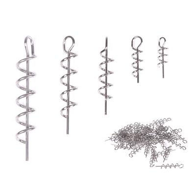 Centering Spring Lock Pin For Soft Lure Worm Crank 50 Pcs Fishing Hook Durable