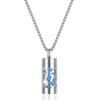 Stainless Steel Aromatherapy Pendant Necklace with Hollow Cylinder and Cross Pendant