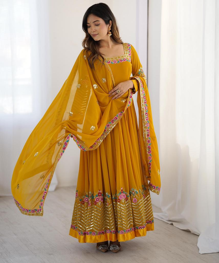 Nové Těžké Designové Anarkali Šaty Salwar Kameez Indické Pákistánské Bollywoodské Salwar Oblečení