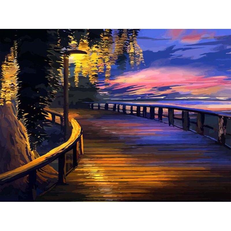 Diamond Painting Landscape Kits Full Round Diamond Embroidery Cross Stitch Diamond Mosaic Handcraft Home Decor