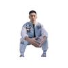 Li Ning Badfive American Vintage Print Letter Baseball Jacket Men Jacket Gray AJDT773-2