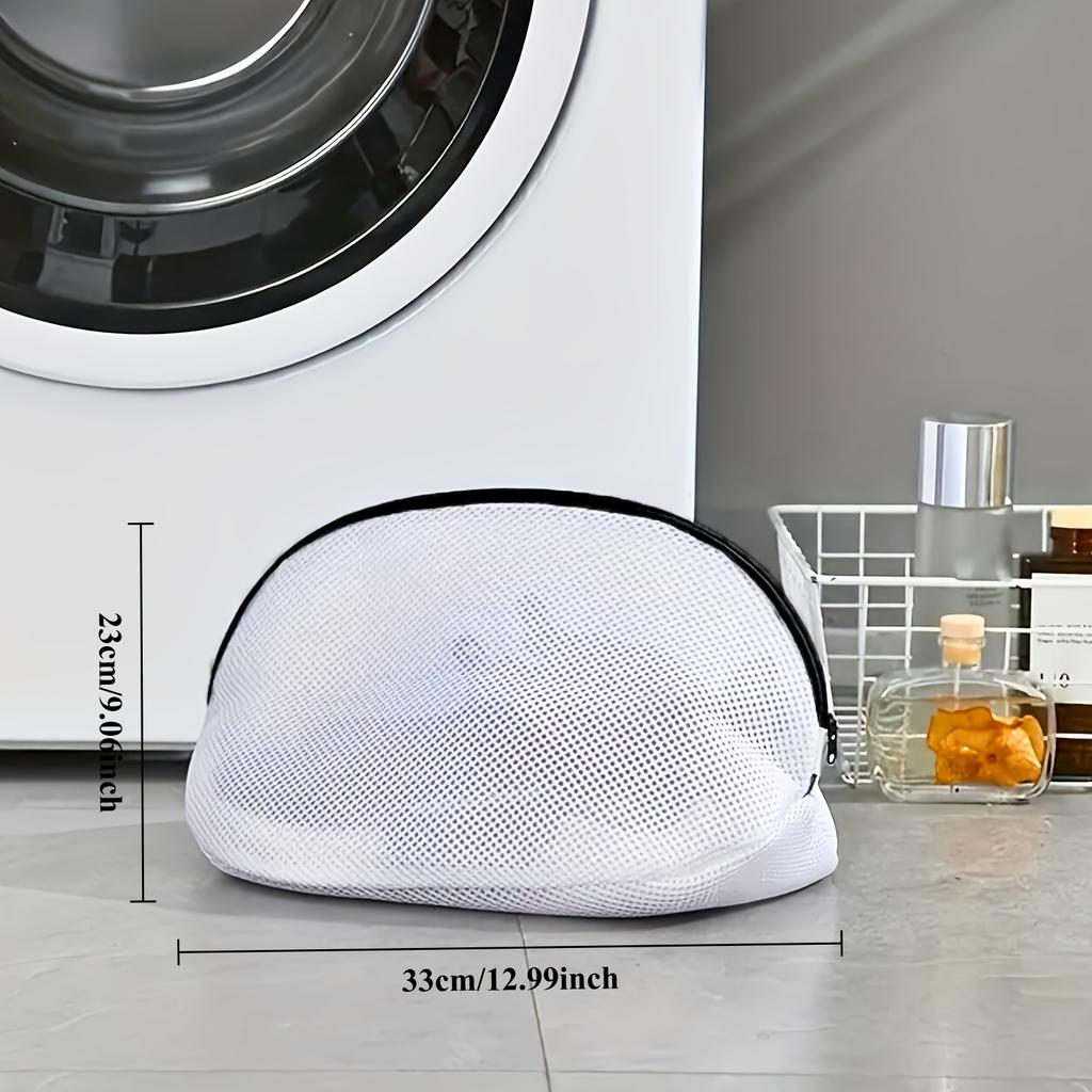 1pc Mesh Washing Bag with Zipper - Ideal for Shoes, Bras,Underwear - Prevents Deformation, Protects Delicates in Washing Machine