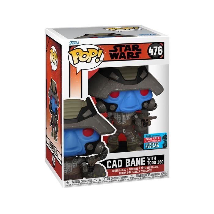 Figurine pop! star wars - funko - cad bane w/ todo - blanc - adulte - mixte
