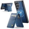 For Samsung Galaxy S25 Ultra Case AUTSPACE A12 Leather Back Cover with Magnetic Detachable Card Bag Kickstand