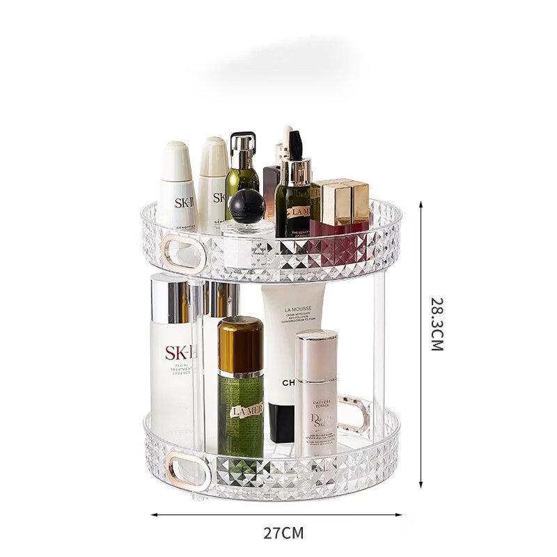 Transparent Double-Layer Desktop Cosmetic Storage Box