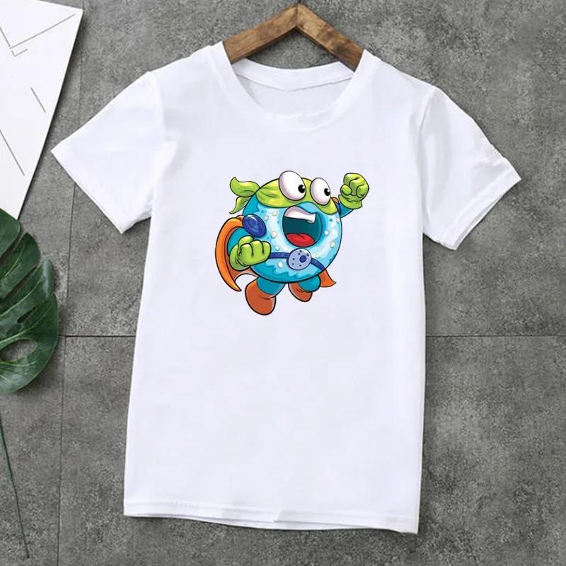 Summer Fashion Unisex T-shirt Cute Los Super Zings Series 4 Cartoon Kids T-Shirts Short Sleeve Print Boys Girls Tops