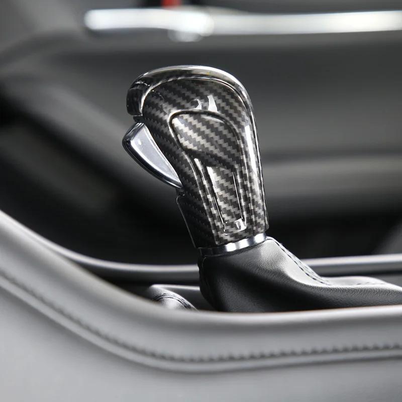 Car Gear Head Shift Knob Handle Cover Trim Sticker For Mazda 3 BP Axela CX-30 CX30 CX-50 2020-2025 ABS Carbon Fiber Accessories
