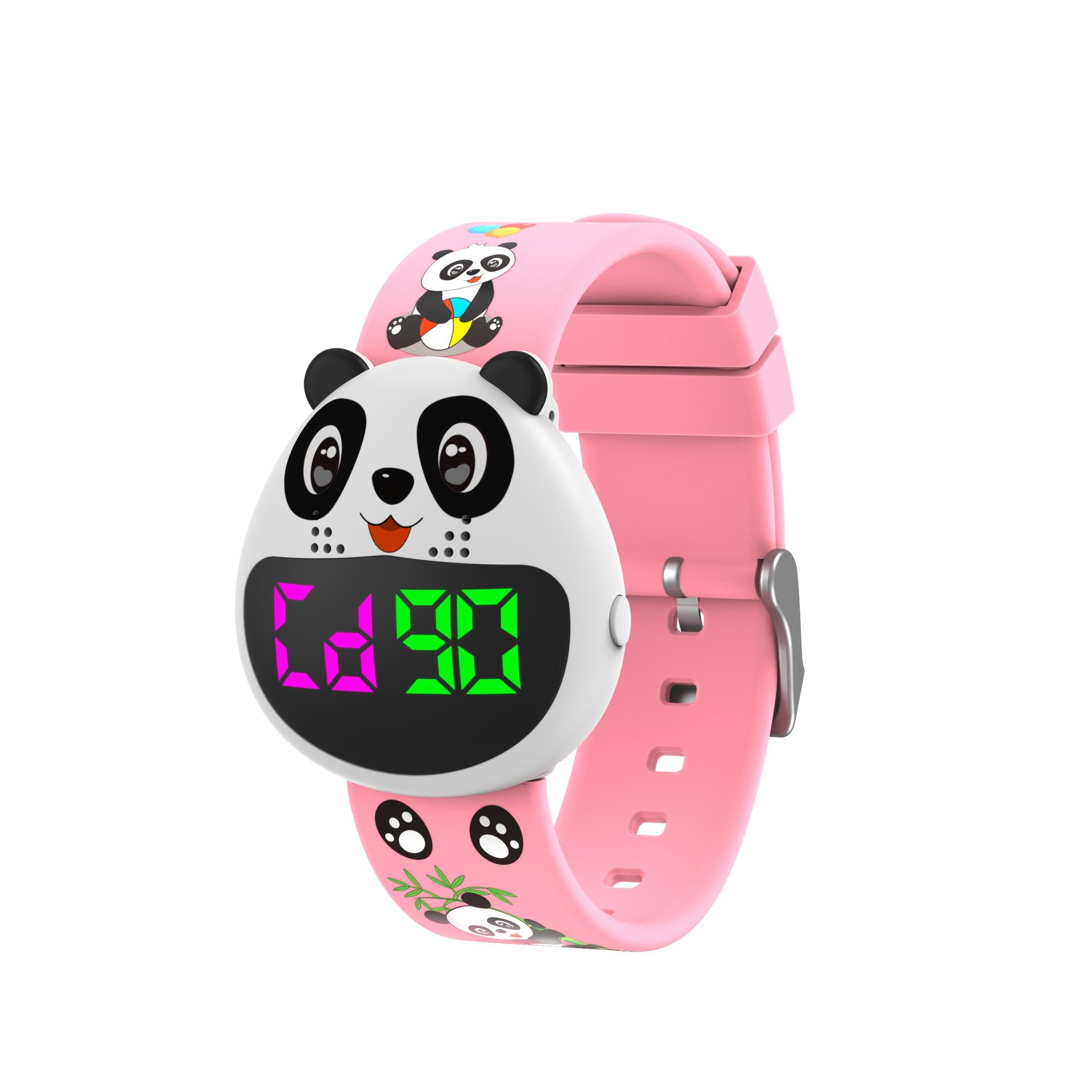 

Часы для приучения к горшку для мальчиков и девочек с 3 таймерами обратного отсчета/16 напоминаниями-будильниками, водонепроницаемые, перезаряжаемые через USB, часы-таймер с пандой розовый