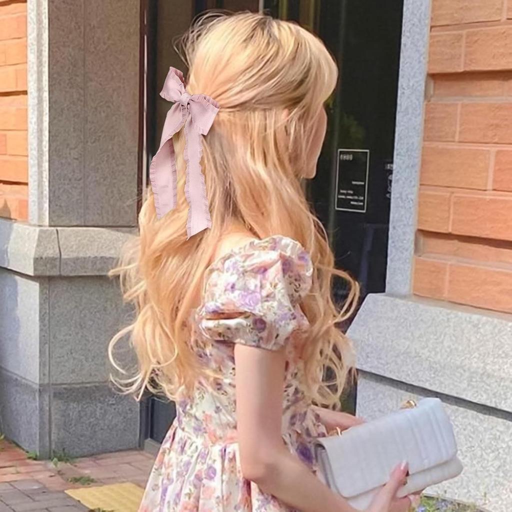 Elegant Cute Ribbon Bow Hairpins Women Girls Gift Hair Clips Pin Barrettes Accessories Hairclip Headdress Headwear Ornament