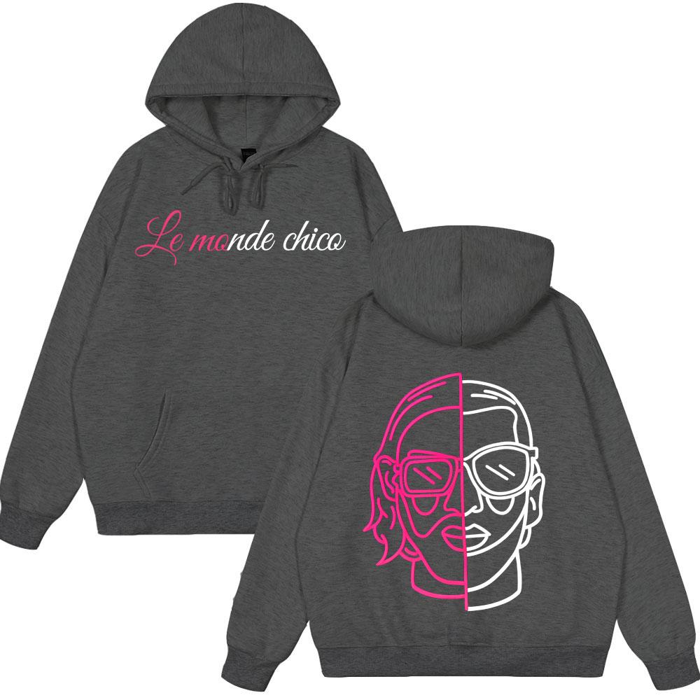 Le Monde Chico Französischer Rapper PNL Album Grafikdruck Pullover Damen Hip Hop Mode Ästhetik Langarm Locker Lässig Hoodie
