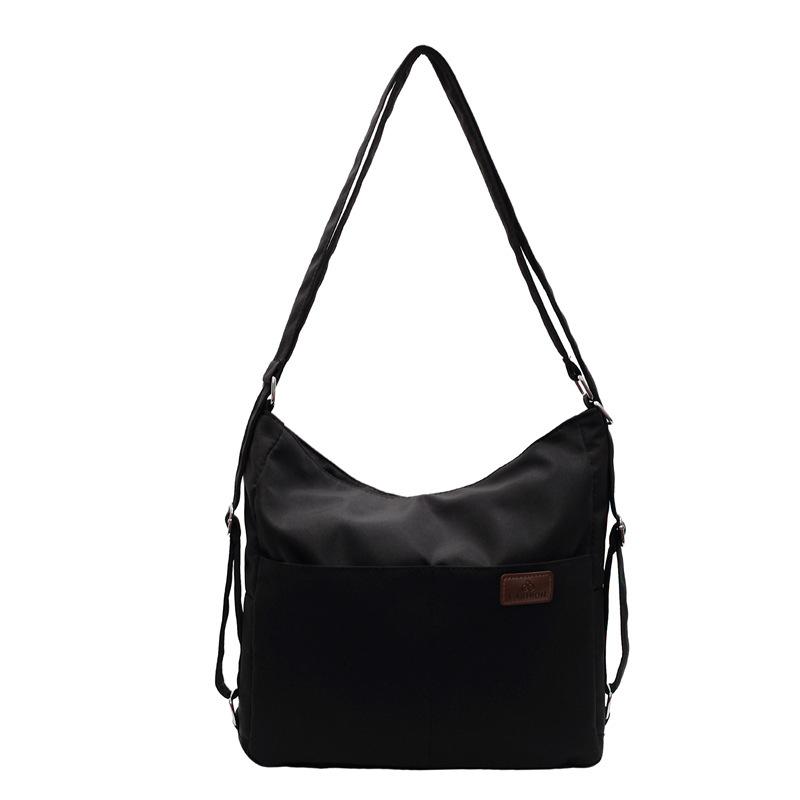 

Холщовая сумка, рюкзак для трех видов использования, женская сумка через плечо большой емкости чёрный