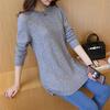 Knitted Jumper Autumn Winter Women's Tops O-neck Long Sleeve Pullovers Casual Warm Women's Sweaters Midi Long Slim Sweater