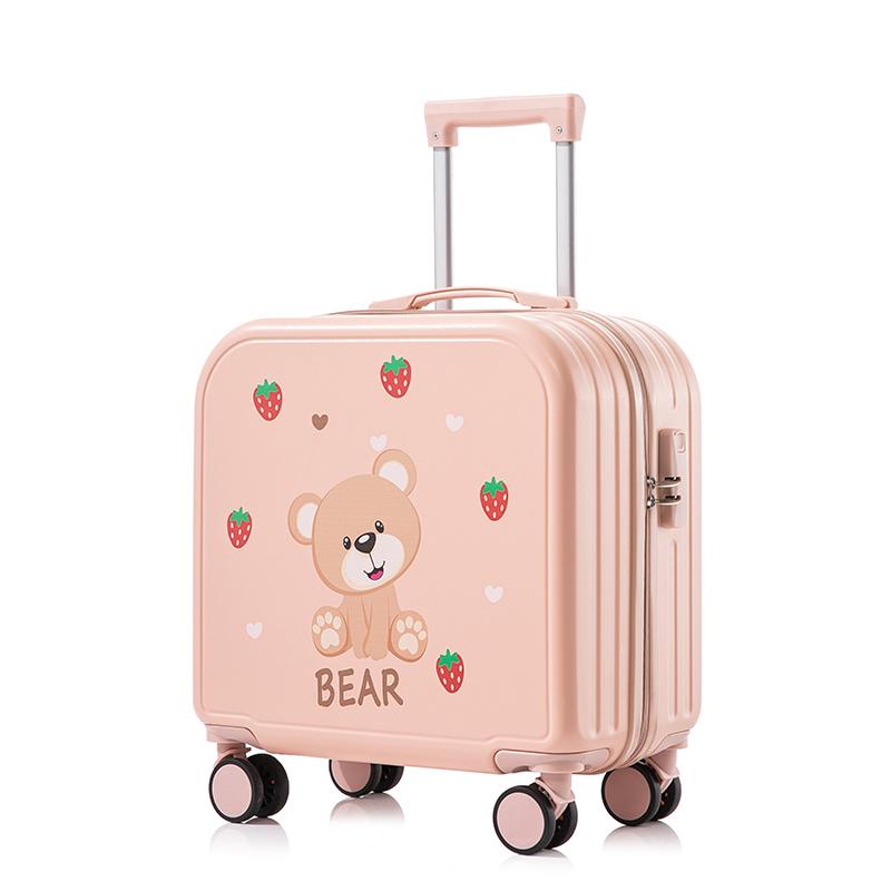 Child Luggage Girls Small Leather Suitcase Handbags Password Set Suitcases 2024 New Cute Cabin Trolley Case