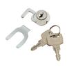 1set Lock & Hook With 2pcs Keys For Cam Lock With Quick Clip For Cash Drawer Locker Metal Cabinet Flight Box Lock Accessories
