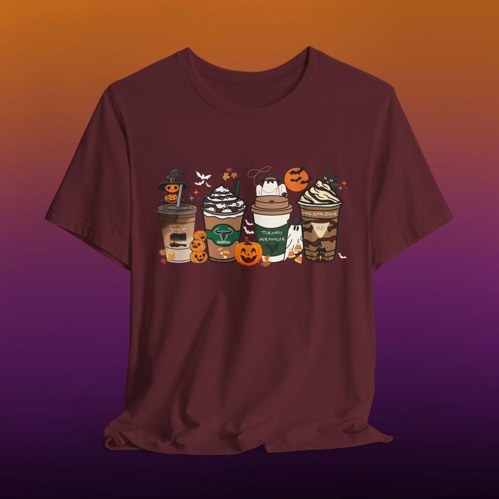 Twisters Pumpkin Spiced Coffee Lover Shirt For Storm Chasers Tornado Wranglers S