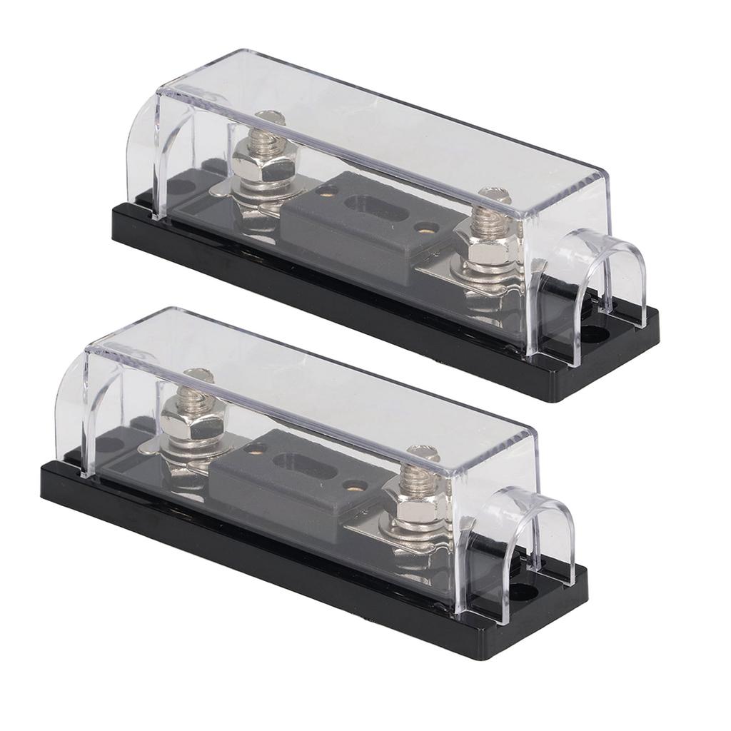 2PCS 200A 48V Fuse Holders with 4PCS Terminals 4 PCS Heat Shrinkable Tubes for Car Audio Truck RV Boat