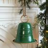 Rustic Metal Christmas Bell Large Red Green Golden Jingle Bell Christmas Tree Hanging Decor Vintage Handmade Wind Chime for Tree Wreath Door Decor