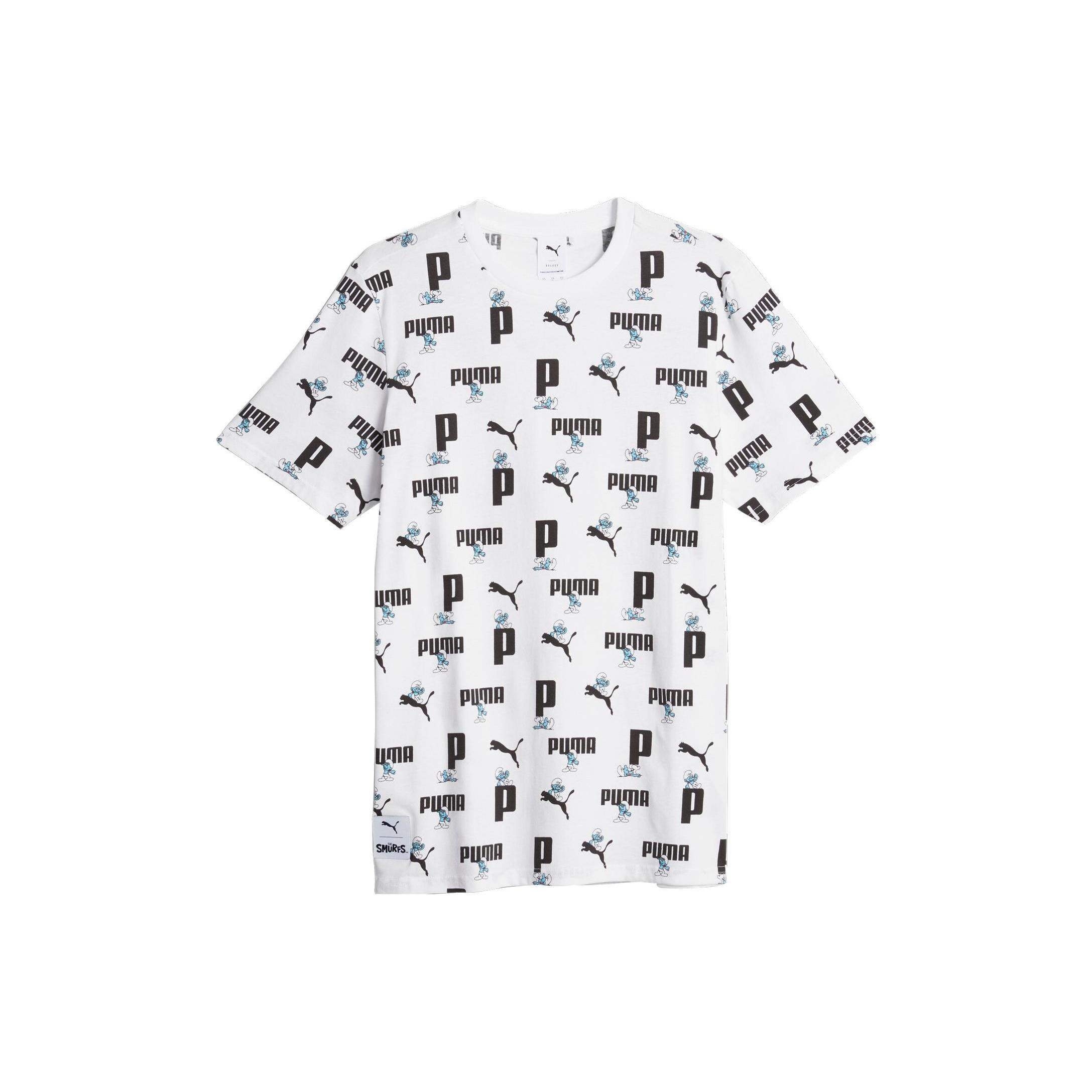 PUMA Smurfs All Out Print T-Shirt White Men s 622190-02 L