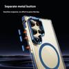 For Samsung Galaxy S24 Ultra Clear Phone Case with Lens Kickstand Cover Compatible with MagSafe