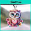 Colorful Acrylic Cartoon Woodpecker Car Rearview Mirror Decoration Hanging Ornament