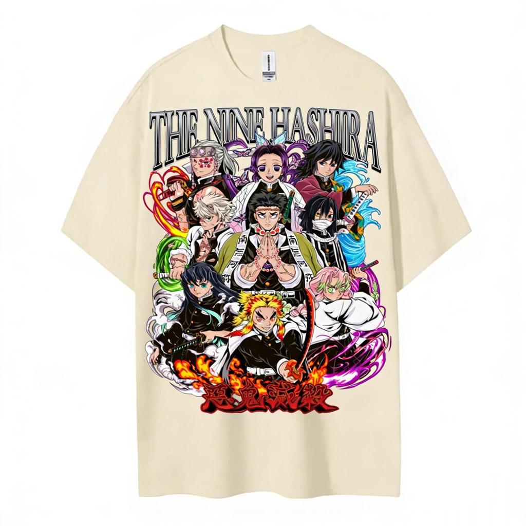 Demon Slayer Hashira T Shirt Men Women Anime Graphic Tee Cotton Short Sleeve Casual Tops Summer 2026 Kimetsu No Yaiba Streetwear