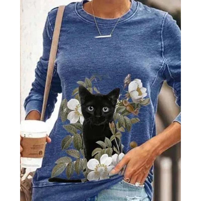 

IHUASU Women s Fashion Casual Long Sleeve O-Neck Blouses & Shirts XXXXXL