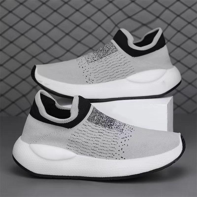 

Мужские кроссовки для ходьбы, теннисные кроссовки, дышащая сетка, повседневная рабочая обувь с мягкой подошвой, тренировочная обувь, легкие спортивные кроссовки для мужчин 44 серый