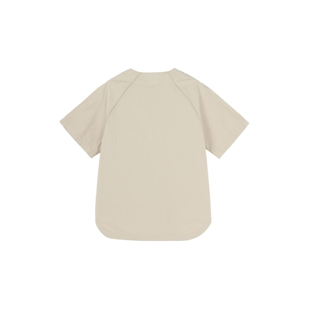 Nike SB Embroidered Logo Single-Breasted Straight-Cut Baseball Jersey Unisex Tops Mustard DQ6283-206