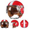 Retro Open Face Helmet Jet Motorcycle Helmet Detachable Clear Wind Visor For Vintage Scooter Moped Rider  Adult Vespa Commuter