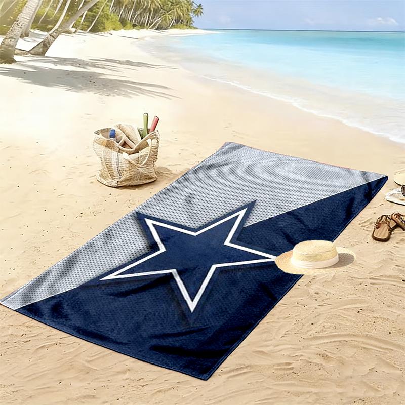 Dallas Cowboys Print Beach Towel, Large Soft Quick Dry Towel for Beach Camping Swimming