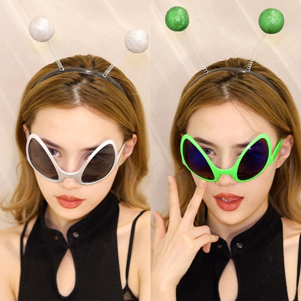 1 Stück Modische Feiertags-Tanz-Sonnenbrille für Männer und Frauen, mehrfarbiger Rahmen, übertrieben lustige Sonnenbrille, Alien Cool, Disco-Brille, Schutzbrille