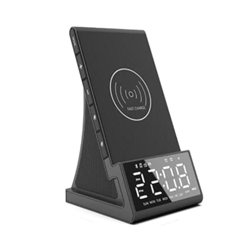 T02C!Беспроводной будильник Bluetooth-динамик Светодиодные умные цифровые часы Настольные электронные часы Настольные часы FM-радио