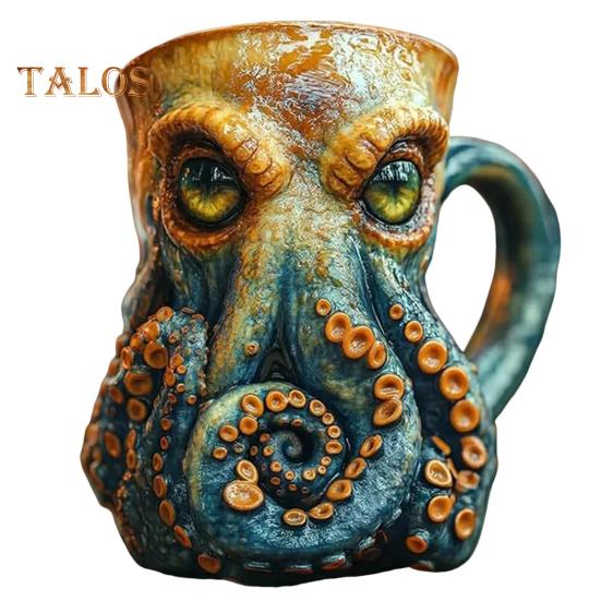 

Пивна кружка з восьминігом у стилі Ктулху, середньовічна піратська вікінгська кружка, 3D колекційна чашка з драконом для бару, домашнього декору, унікальний подарунок для чоловіків, тема жахів A