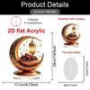 Eid Mubarak Night Light Ramadan Moon Acrylic Desk Lamp for Home Islamic Festival