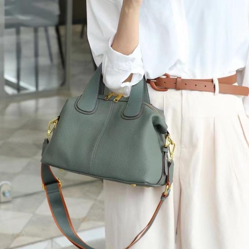 Leather Women's Bag Large-capacity Handbag New Women's Bag Commuter Messenger Handbag First Layer Cowhide Shoulder Bag Women