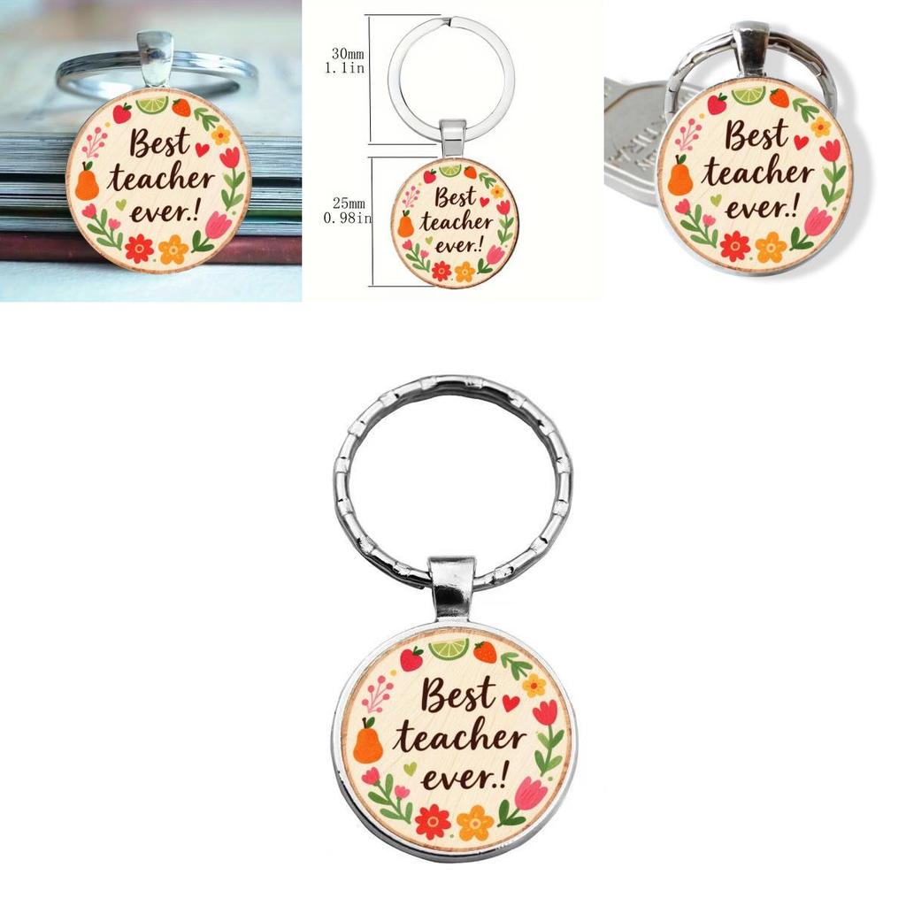 Beat Teacher Ever Letter Keychain Pendant For Celebration Gifting