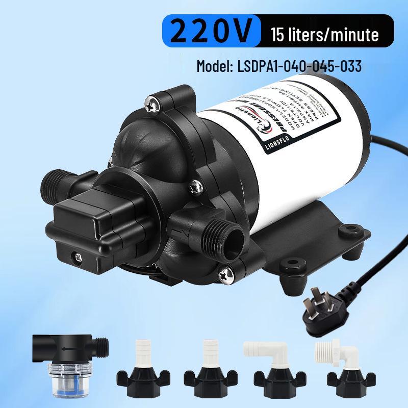 33 Small Electric RV/Yacht Diaphragm Water Pump, Boosted Self-Priming System with Pressurizing Tank and Stabilized Supply