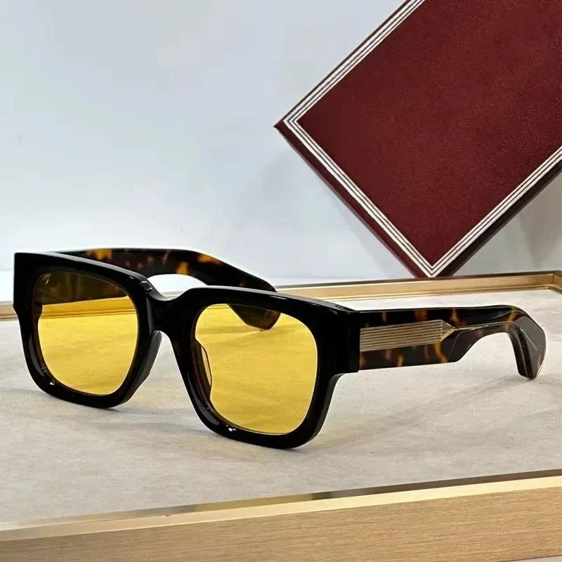 JMM INS Enzo Occhiali da sole quadrati in acetato per uomo e donna marca designer fatti a mano in Giappone Occhiali classici Vintage con astuccio